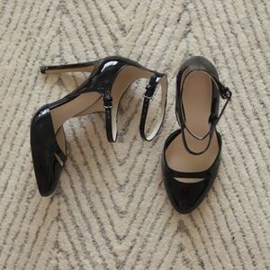 Zara black patent heels